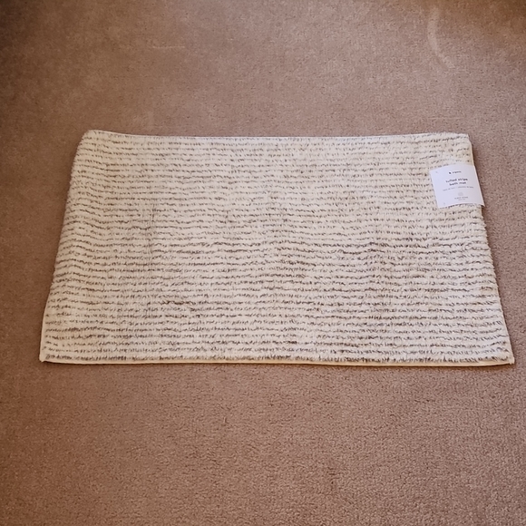 West Elm Grey Striped Bath Mats - Picture 5 of 6